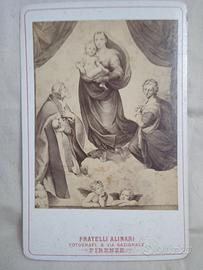 Carte de visite Alinari Madonna Sistina Raffaello