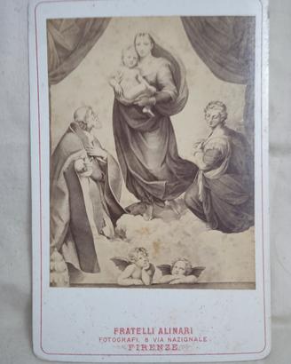 Carte de visite Alinari Madonna Sistina Raffaello