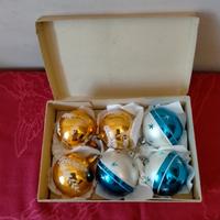 antiche palline di Natale in vetro vintage