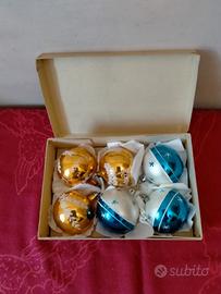 antiche palline di Natale in vetro vintage