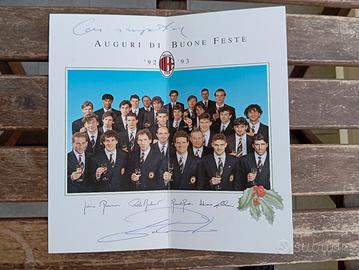 Biglietto Auguri Natale AC Milan 1992/93