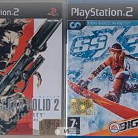 Due giochi ps2.metal Gear solid 2 e ssx3