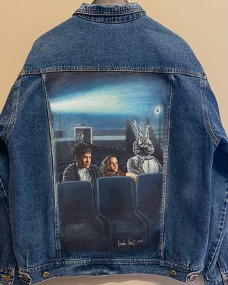 Giacca Jeans Vintage Dipinta a Mano Donnie Darko