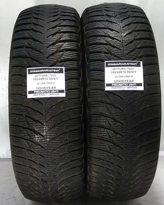 2 PNEUMATICI USATI 195/60R16 99/97T ULTRAGRIP GOOD