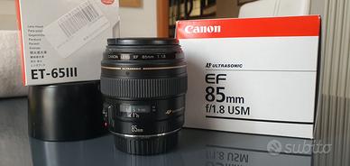 85 mm 1.8 Canon + paraluce et-65 III