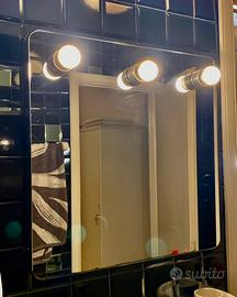 Specchio per bagno con 3 luci, 55cm x 55cm