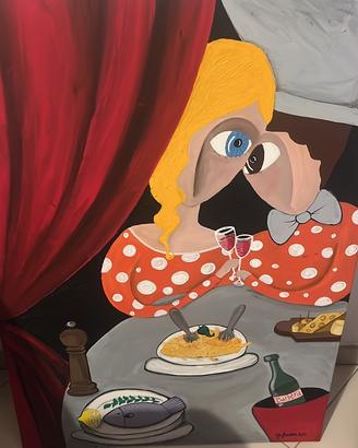 Cena romantica. 70x100 cm di Lisa Barbera