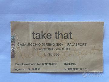 BigliettoConcerto Take That  del 1995
