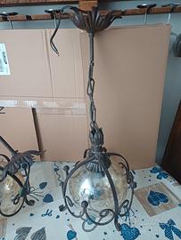 lampadari in ferro batutto