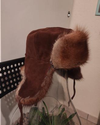 Colbacco Vintage Peacock Feather Vera Volpe Rossa