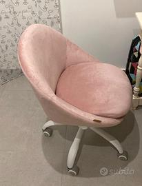 Sedia da Studio, Sedia Girevole di Peluche e PU, P