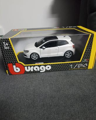 Modellino VW Polo Mark 5 GTI bianca scala 1/24