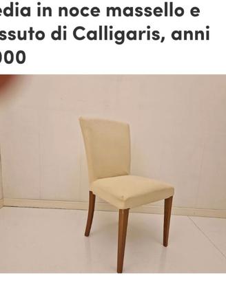 Sedie in noce massello e tessuto di Calligaris 