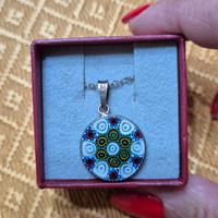 Murrina Millefiori in vetro di Murano con catenina