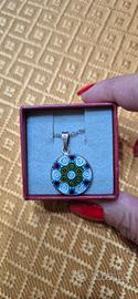 Murrina Millefiori in vetro di Murano con catenina