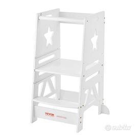 Sgabello Bambini Scaletta d'Apprendimento in Bambù