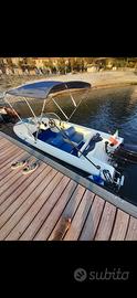 Barca in vetro resina con motore selva 25 Cv