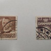 Vecchi francobolli Danimarca 