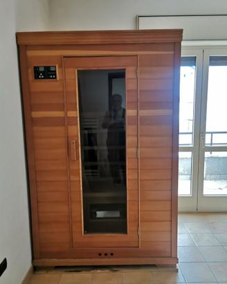 Sauna ad infrarossi in legno ed IR 120x100 h 173