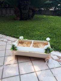 Cassettine legno bianche matrimonio