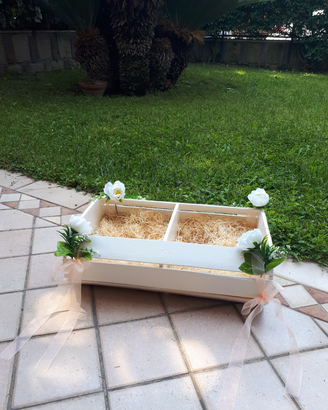 Cassettine legno bianche matrimonio