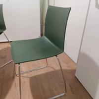 SEDIE CASA-UFFICIO COLORE VERDE MODELLO A SLITTA