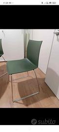 SEDIE CASA-UFFICIO COLORE VERDE MODELLO A SLITTA
