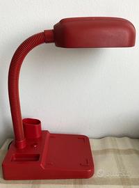 Lampada rossa da scrivania-tavolo vintage