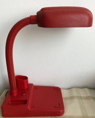 Lampada rossa da scrivania-tavolo vintage