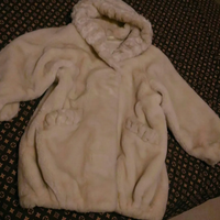 Pelliccia donna bianca ecologica taglia S