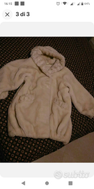 Pelliccia donna bianca ecologica taglia S