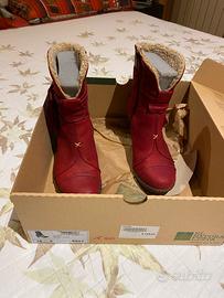 Tronchetto stivaletto rosso n.37,5