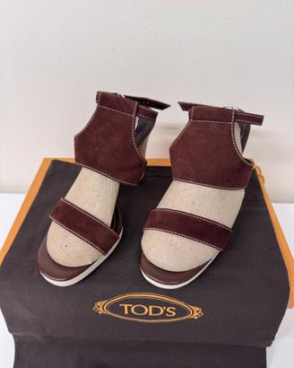 Sandali tacco TODS pelle scamosciata 37