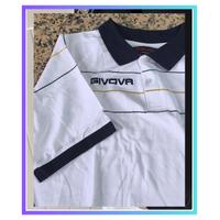 Polo da uomo manica corta bianca con logo "GIVOVA"