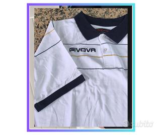 Polo da uomo manica corta bianca con logo "GIVOVA"