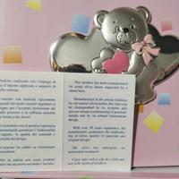 Diario nascita bambino con orsetto d argento