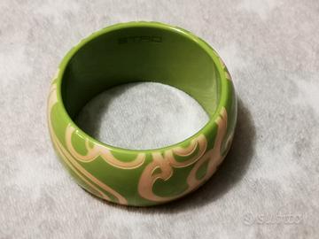 Bracciale rigido Etro Verde con decorazioni