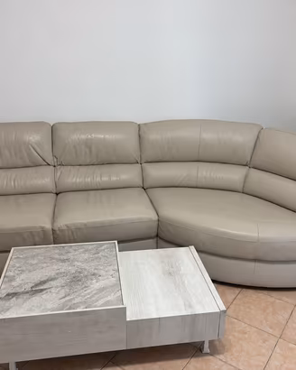 Divano angolare beige