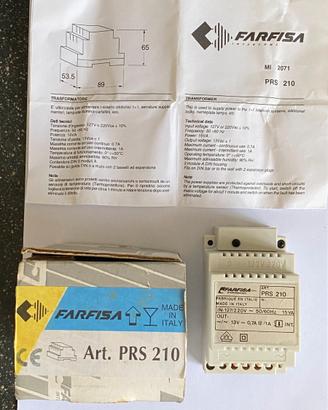 Trasformatore Farfisa PRS210 13Vca 15Va