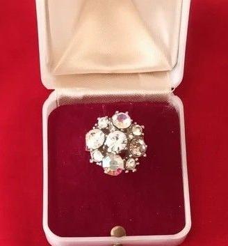 Anello Cocktail Vintage Anni '50/'60 con Strass
