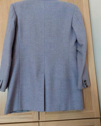 Giacca blazer in lana pettinata, lilla, elegante