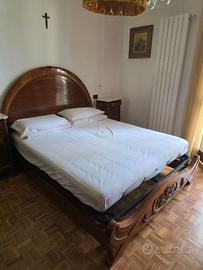 LETTO MATRIMONIALE CON MATERASSI E DOGHE IN LEGNO
