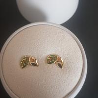 orecchini oro giallo 18kt dodo le foglie