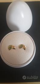 orecchini oro giallo 18kt dodo le foglie