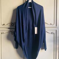 Cardigan / bolero misto cachemire blu taglia Unica