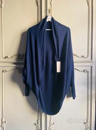 Cardigan / bolero misto cachemire blu taglia Unica