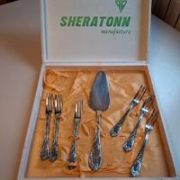 Servizi dolce vintage silverplated per 6 persone