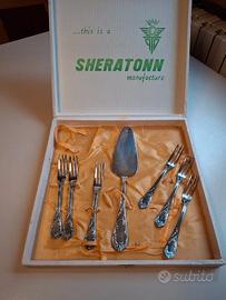 Servizi dolce vintage silverplated per 6 persone