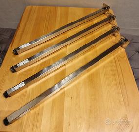 n. 4 gambe in acciaio Leroy Merlin per tavolo 