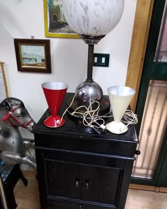 lampade vintage modernariato coniche da comodino 